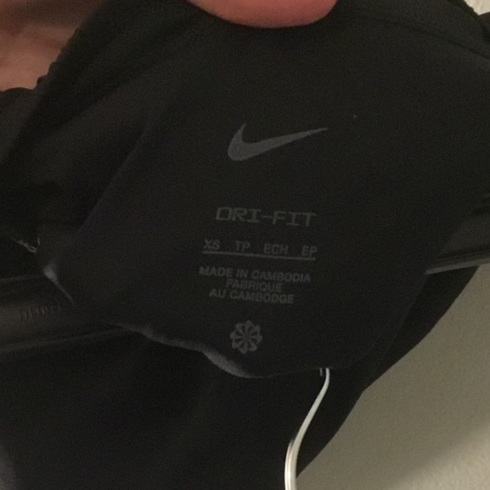 Nike Black Women's Athletic Shorts with Silver Swoosh - Picture 2 of 6